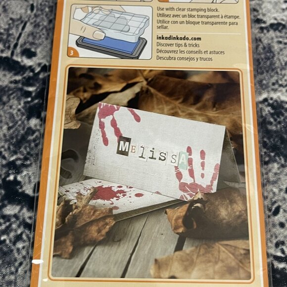 Inkadinkado Halloween Trick or Treat Clear Cling Stamps 8 Pieces crafts - Picture 6 of 7